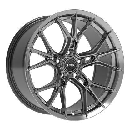 F1R FS1 Hyper Black wheel angled view
