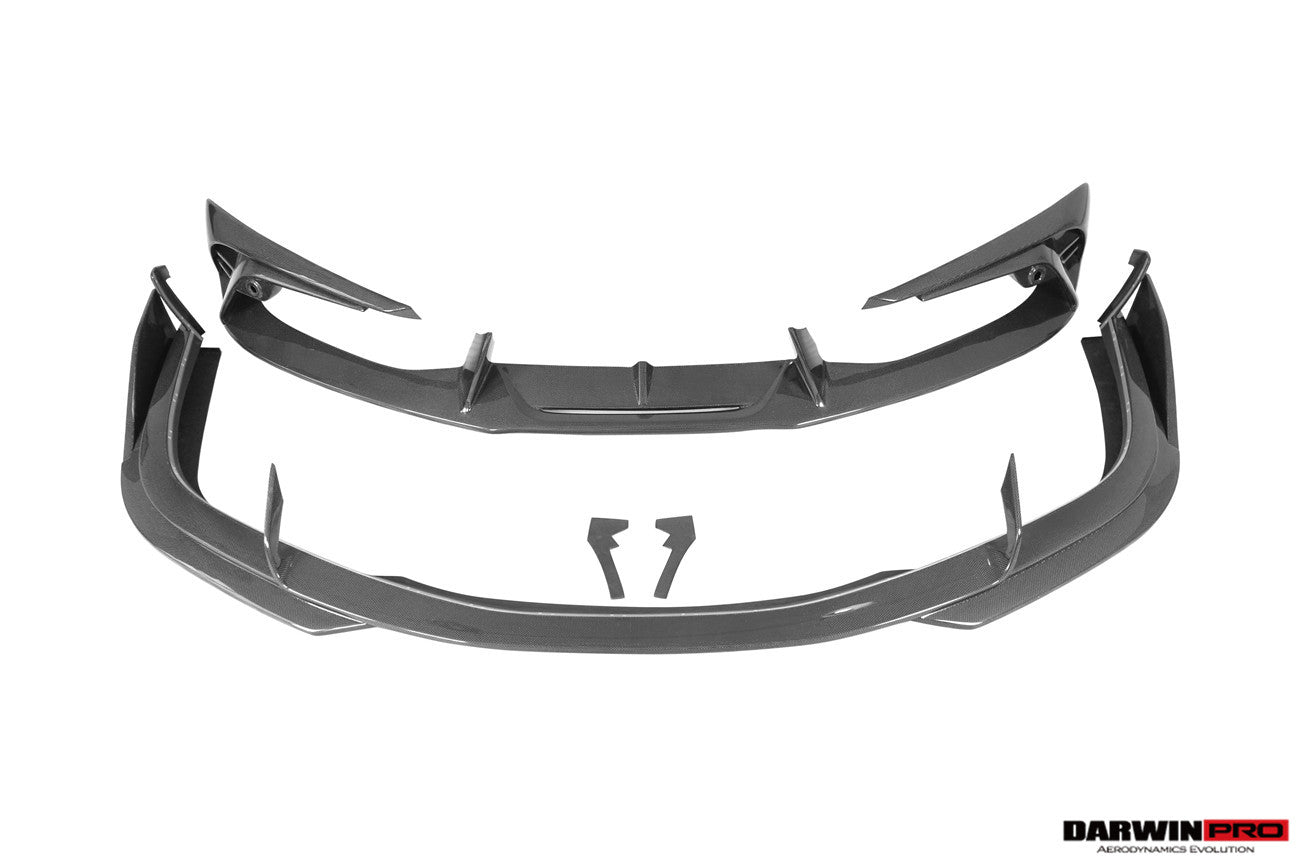 DarwinPRO 2022-2026 Ferrari 296 GTB & GTS Type F171 iMP Style Carbon Fiber Front Bumper Lip Splitter - DarwinPRO Aerodynamics