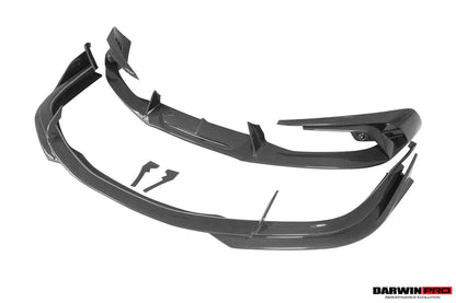 DarwinPRO 2022-2026 Ferrari 296 GTB & GTS Type F171 iMP Style Carbon Fiber Front Bumper Lip Splitter - DarwinPRO Aerodynamics