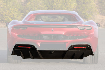 2022-UP Ferrari 296 GTB (Type F171) OE Style Carbon Fiber Rear Diffuser - DarwinPRO Aerodynamics