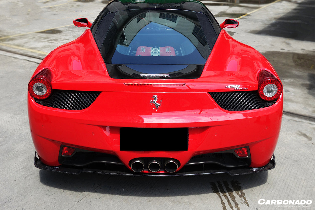 2010-2015 Ferrari 458 Coupe/Spyder AV Style Carbon Fiber Rear Diffuser - Carbonado