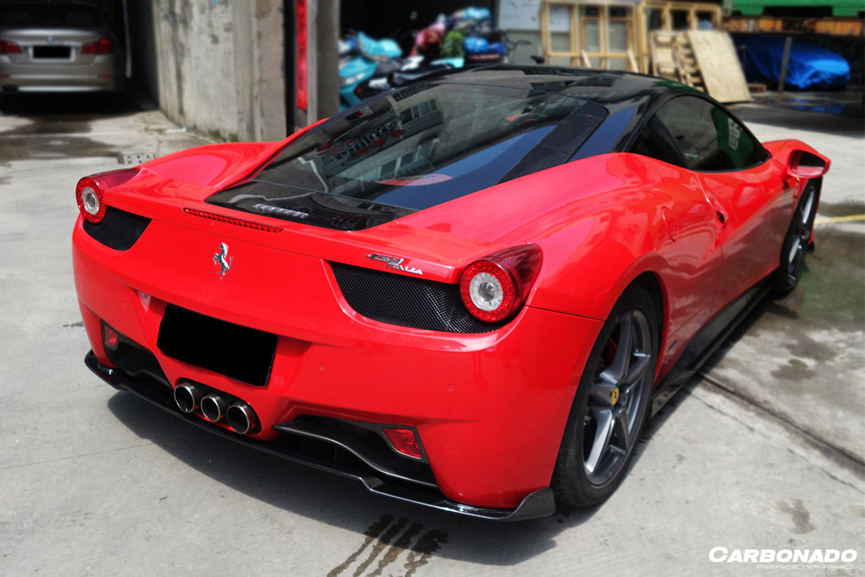 2010-2015 Ferrari 458 Coupe/Spyder AV Style Carbon Fiber Full Body Kit - Carbonado