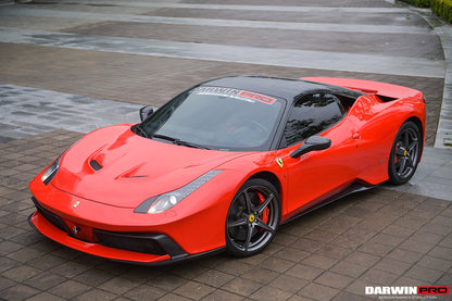 DarwinPRO 2010-2015 Ferrari 458 Coupe  Spider BKSS Style Carbon Fiber Hood and Partial Carbon Fiber Front bumper - DarwinPRO Aerodynamics