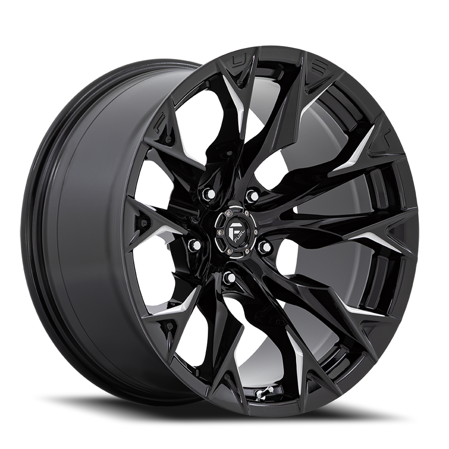 Fuel Off-Road Flame 5 D803 20x9 +1 5x139.7mm 78.1mm Gloss Black Milled
