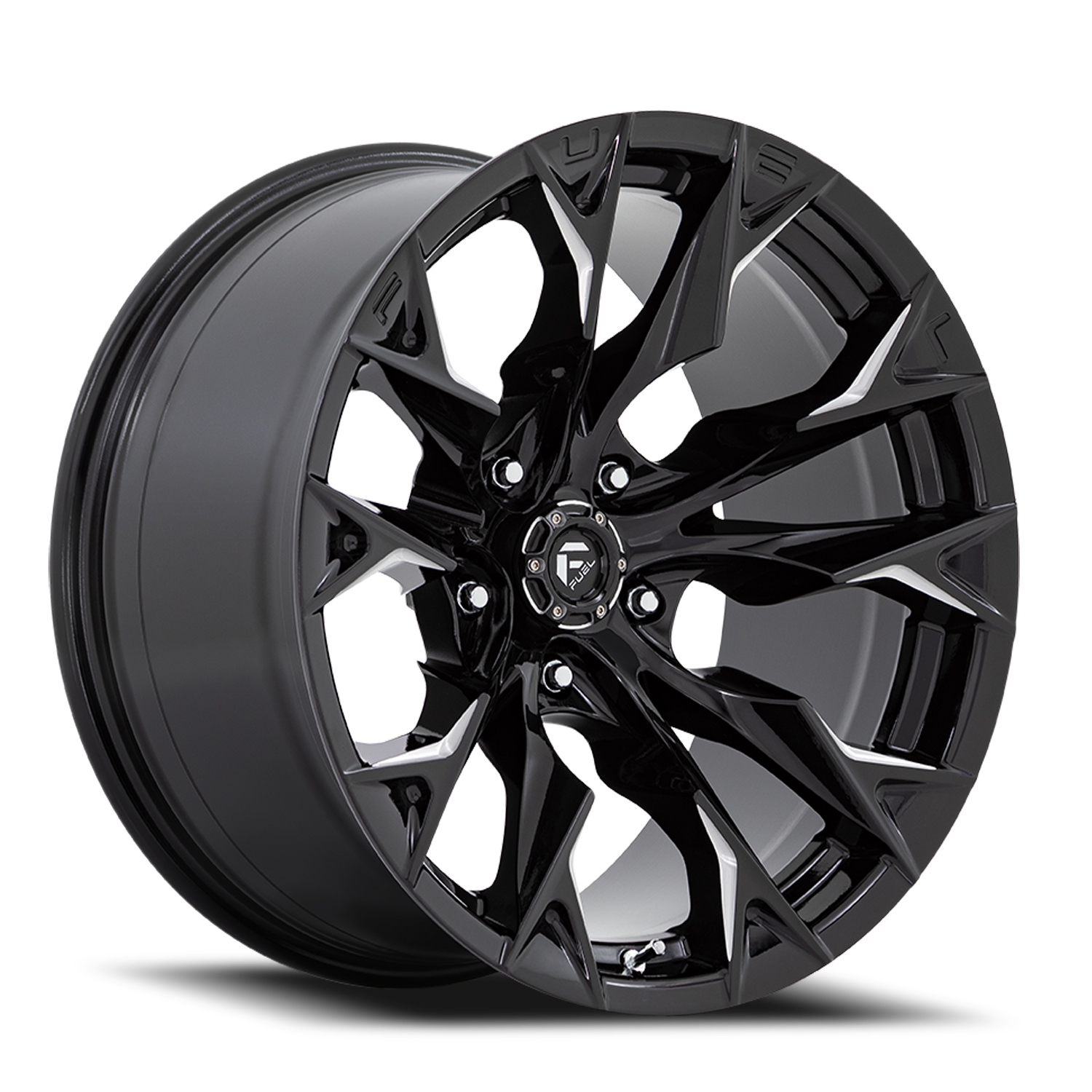 Fuel Off-Road Flame 5 D803 20x9 +1 5x139.7mm 78.1mm Gloss Black Milled