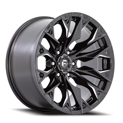Fuel Off-Road Flame 6 D803 20x9 +20 6x139.7mm 106.1mm Gloss Black Milled