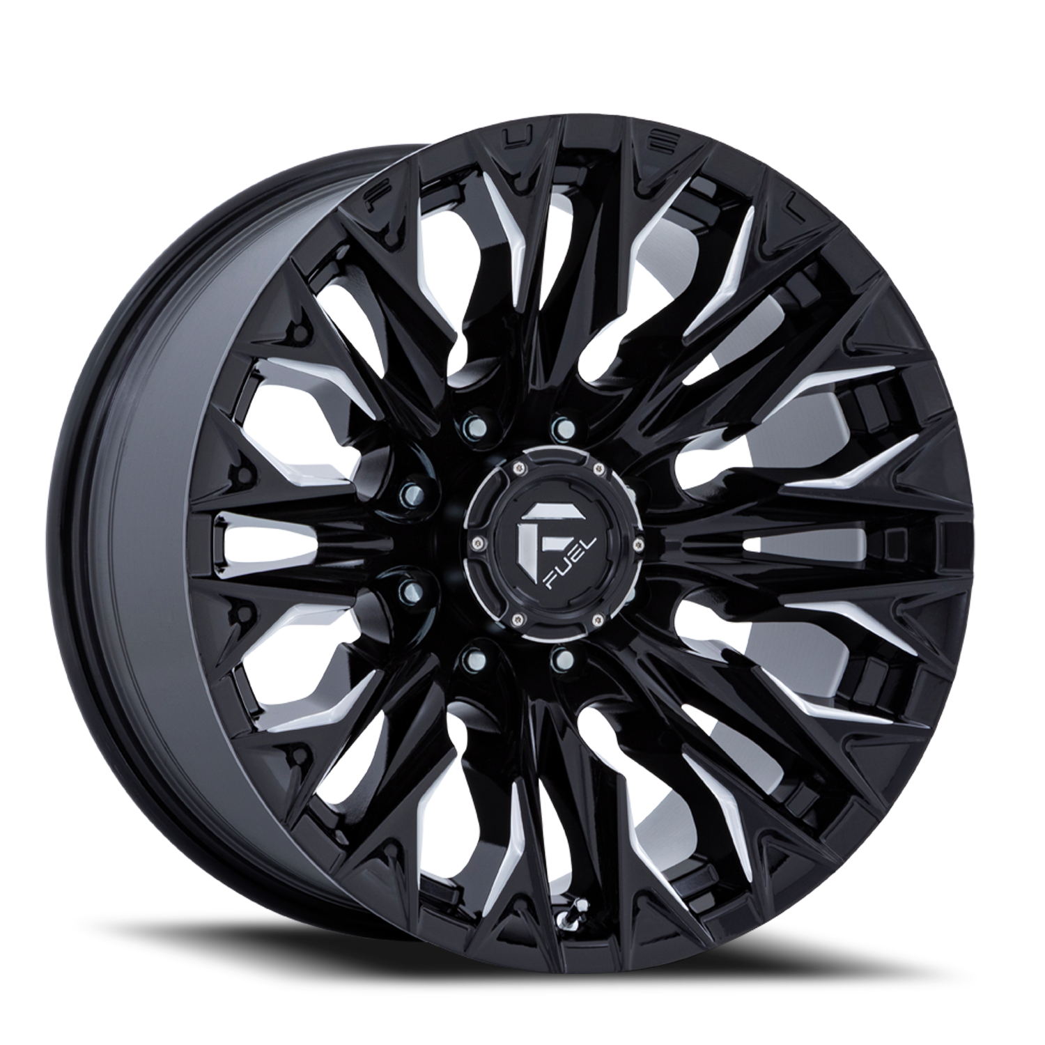 Fuel Off-Road Flame 8 D803 20x10 -18 8x170mm 125.1mm Gloss Black Milled