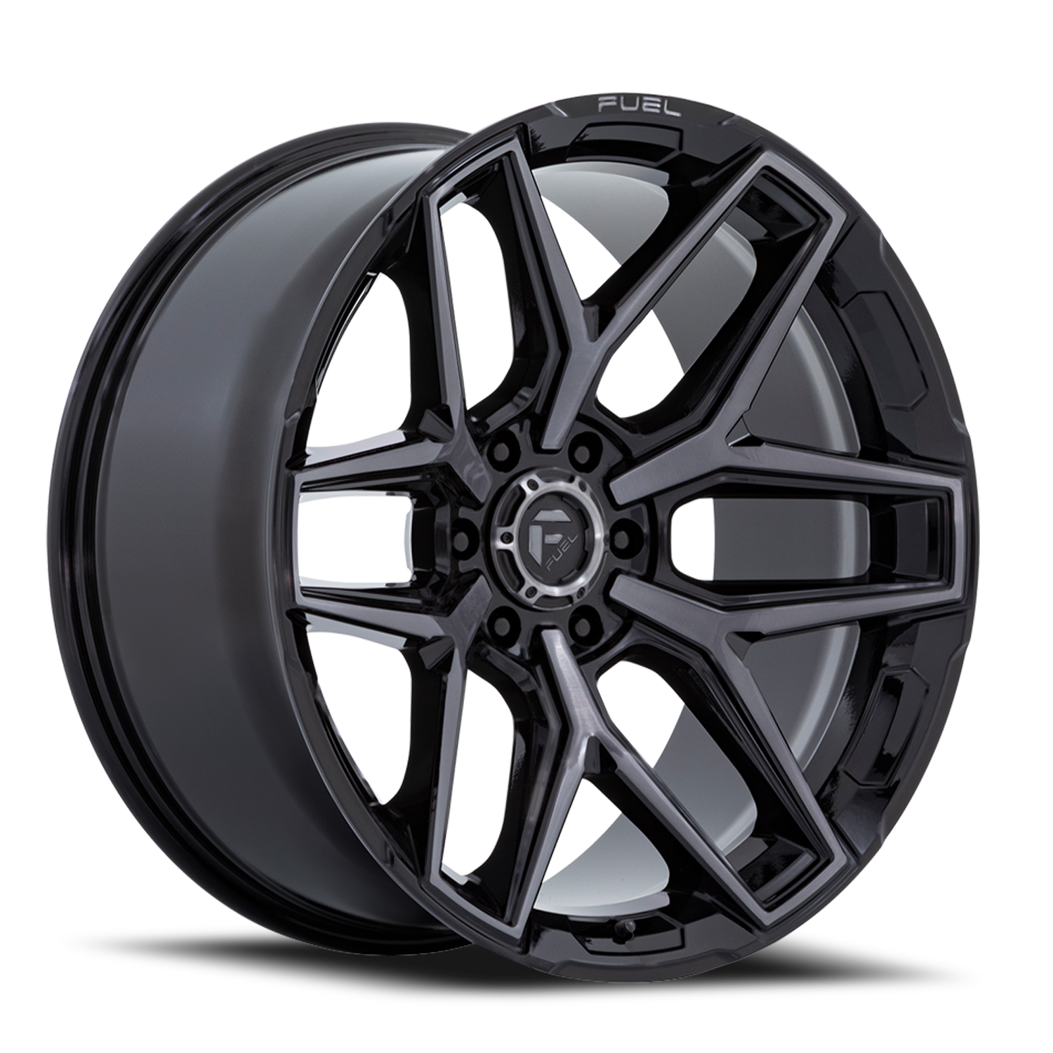 Fuel Off-Road Flux 6 FC854BT 18x9 +1 6x135mm 87.1mm Gloss Black Brushed Gray Tint