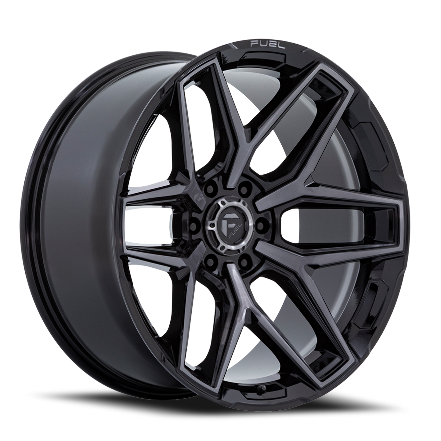Fuel Off-Road Flux 6 FC854BT 18x9 +1 6x139.7mm 106.1mm Gloss Black Brushed Gray Tint