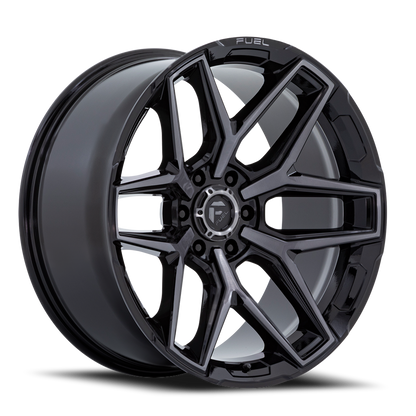 Fuel Off-Road Flux 6 FC854BT 17x9 +1 6x135mm 87.1mm Gloss Black Brushed Gray Tint