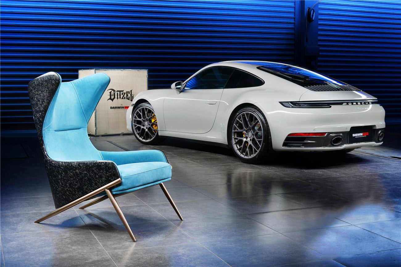 DARWINPRO CARBON FIBER LUNAR BLUE SUEDE LOUNGE CHAIR - DarwinPRO Aerodynamics