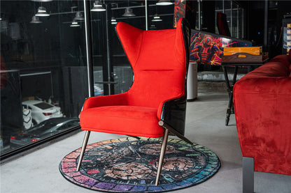 DARWINPRO CARBON FIBER CAYENNE RED SUEDE LOUNGE CHAIR - DarwinPRO Aerodynamics