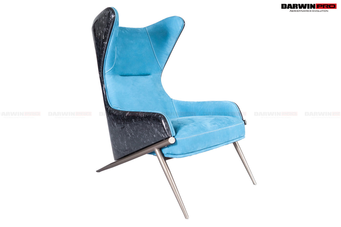 DARWINPRO CARBON FIBER LUNAR BLUE SUEDE LOUNGE CHAIR - DarwinPRO Aerodynamics