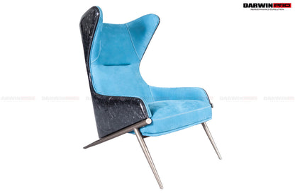 DARWINPRO CARBON FIBER LUNAR BLUE SUEDE LOUNGE CHAIR - DarwinPRO Aerodynamics