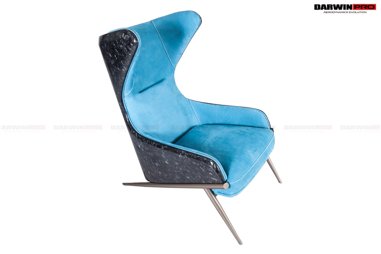 DARWINPRO CARBON FIBER LUNAR BLUE SUEDE LOUNGE CHAIR - DarwinPRO Aerodynamics