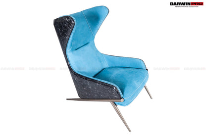 DARWINPRO CARBON FIBER LUNAR BLUE SUEDE LOUNGE CHAIR - DarwinPRO Aerodynamics
