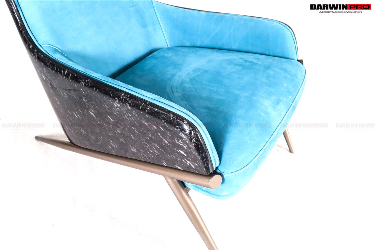 DARWINPRO CARBON FIBER LUNAR BLUE SUEDE LOUNGE CHAIR - DarwinPRO Aerodynamics