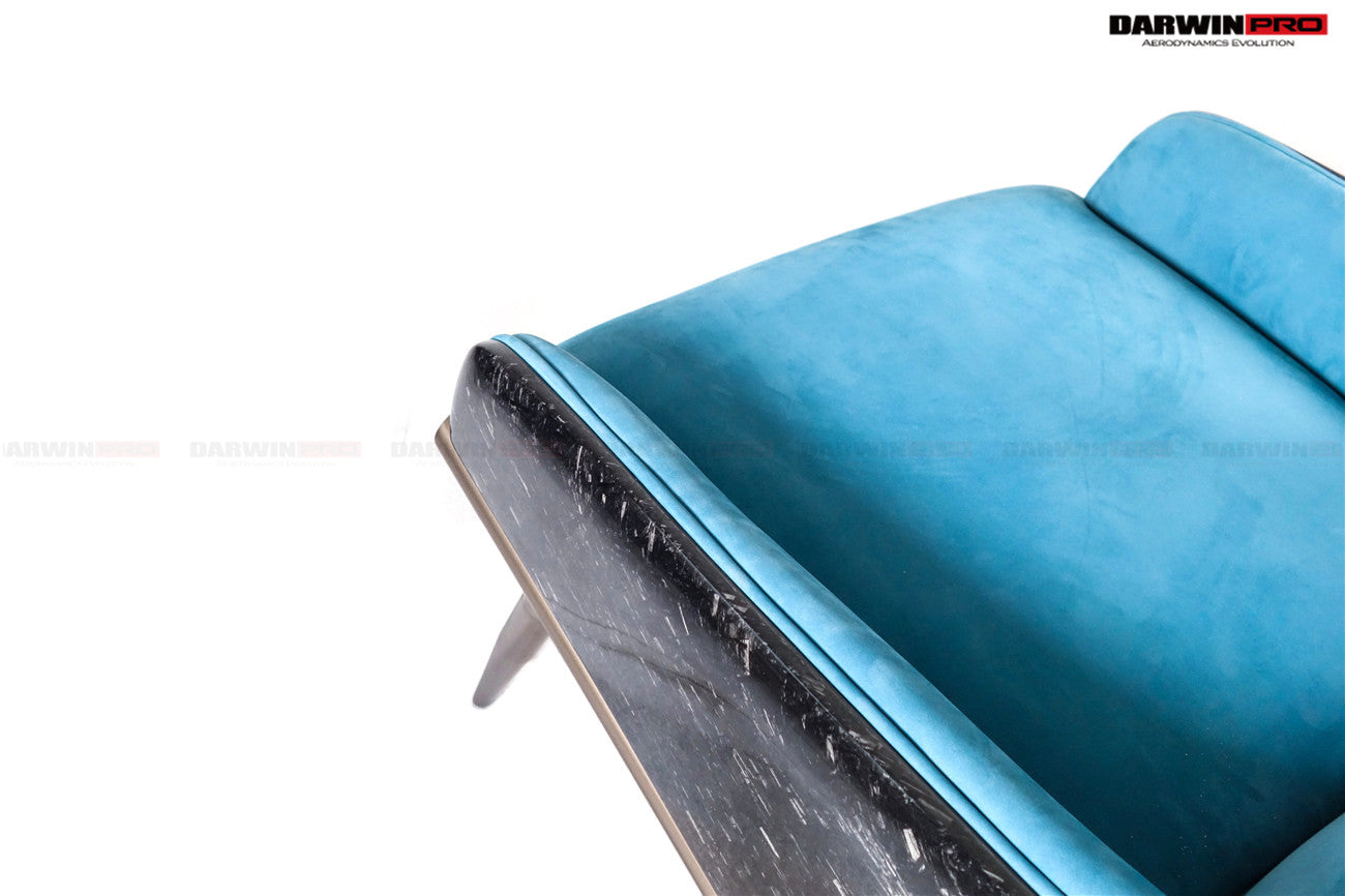 DARWINPRO CARBON FIBER LUNAR BLUE SUEDE LOUNGE CHAIR - DarwinPRO Aerodynamics