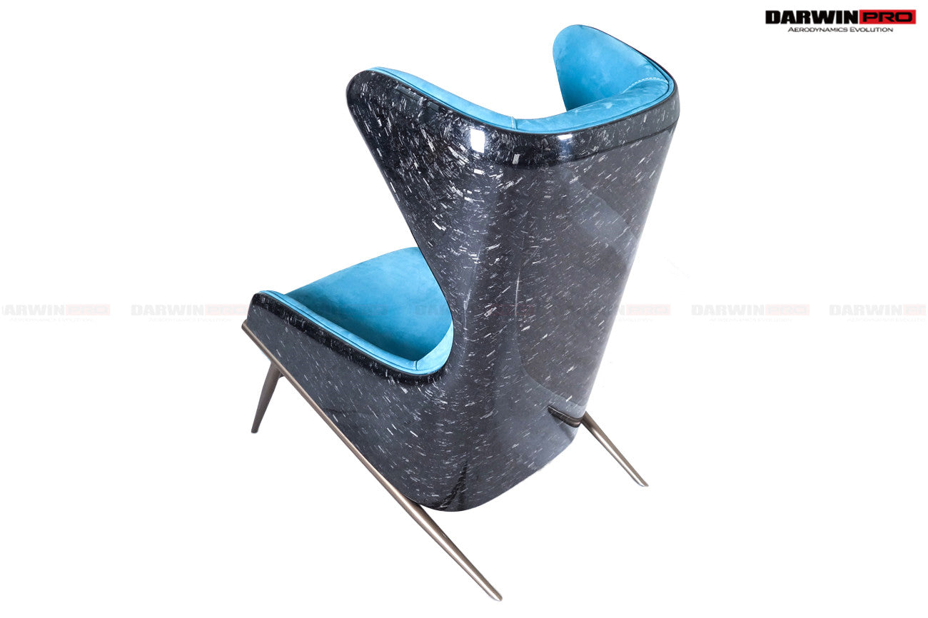 DARWINPRO CARBON FIBER LUNAR BLUE SUEDE LOUNGE CHAIR - DarwinPRO Aerodynamics