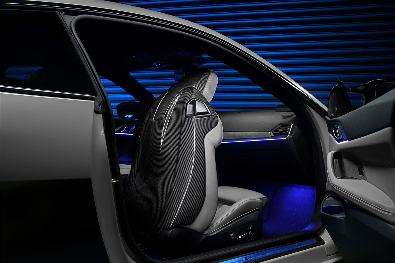 2021-UP BMW M4 G82/G83 Carbon Fiber Seat-Back Cover - DarwinPRO Aerodynamics