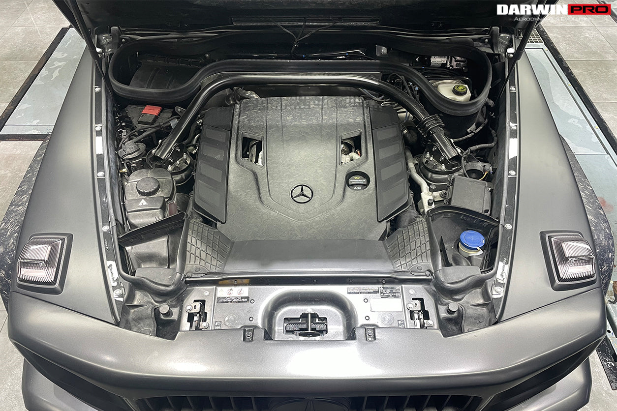 2019-2023 Mercedes Benz W464 G500/G550 G-Class G Wagon Dry Carbon Fiber Engine Cover - DarwinPRO Aerodynamics