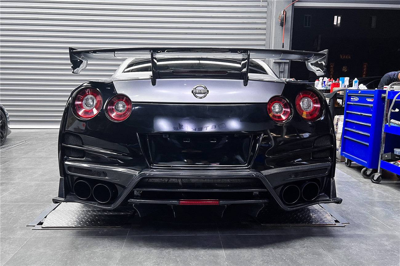 2008-2022 Nissan GTR R35 CBA/DBA/EBA TS Style Rear Bumper With Diffuser - Carbonado