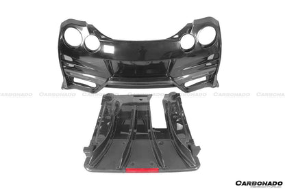 2008-2022 Nissan GTR R35 CBA/DBA/EBA TS Style Rear Bumper With Diffuser - Carbonado Aero