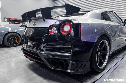2008-2022 Nissan GTR R35 CBA/DBA/EBA TS Style Rear Bumper With Diffuser - Carbonado Aero