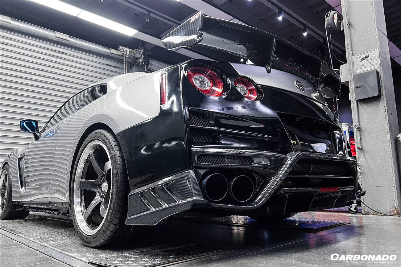 2008-2022 Nissan GTR R35 CBA/DBA/EBA TS Style Rear Bumper With Diffuser - Carbonado