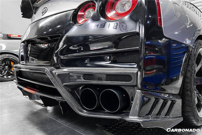 2008-2022 Nissan GTR R35 CBA/DBA/EBA TS Style Rear Bumper With Diffuser - Carbonado Aero