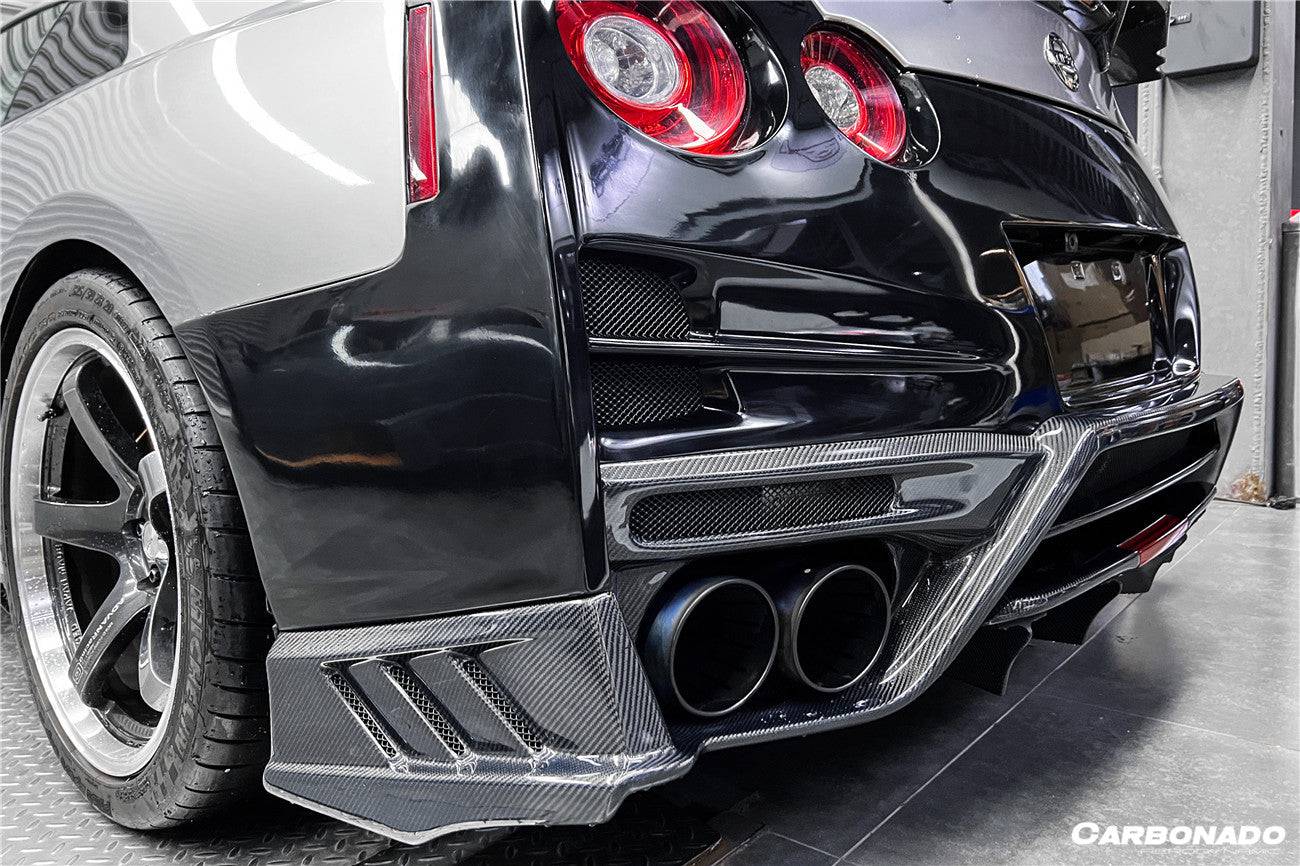 2008-2022 Nissan GTR R35 CBA/DBA/EBA TS Style Rear Bumper With Diffuser - Carbonado Aero