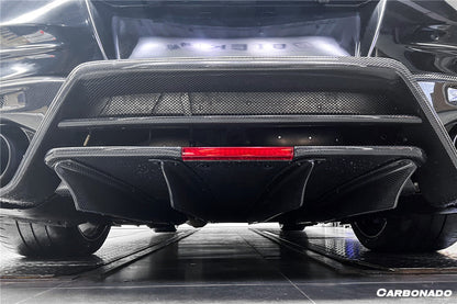2008-2022 Nissan GTR R35 CBA/DBA/EBA TS Style Rear Bumper w/ Diffuser & Fins - Carbonado