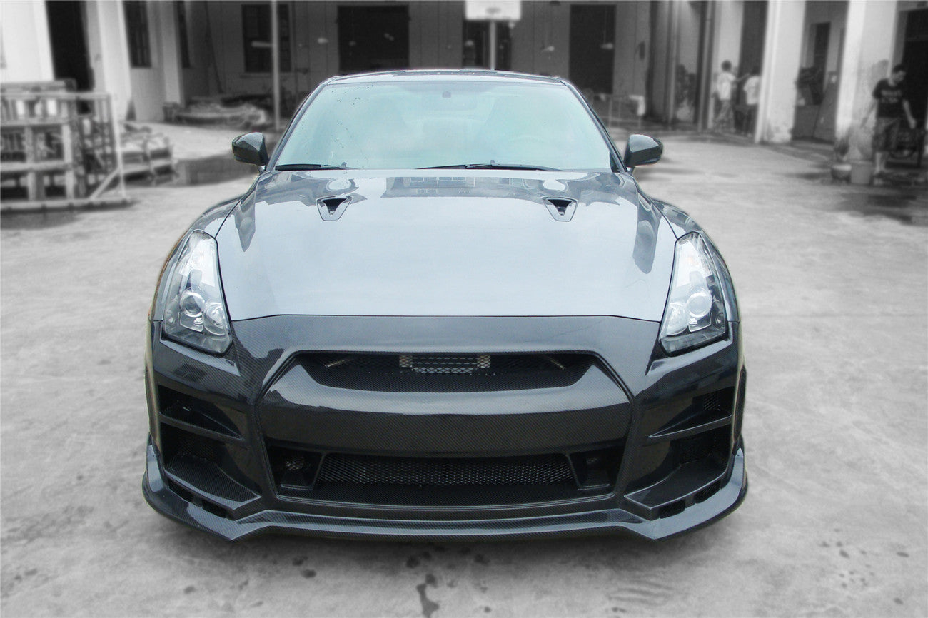2008-2016 Nissan GTR R35 CBA/DBA BSE Style Front Bumper - Carbonado