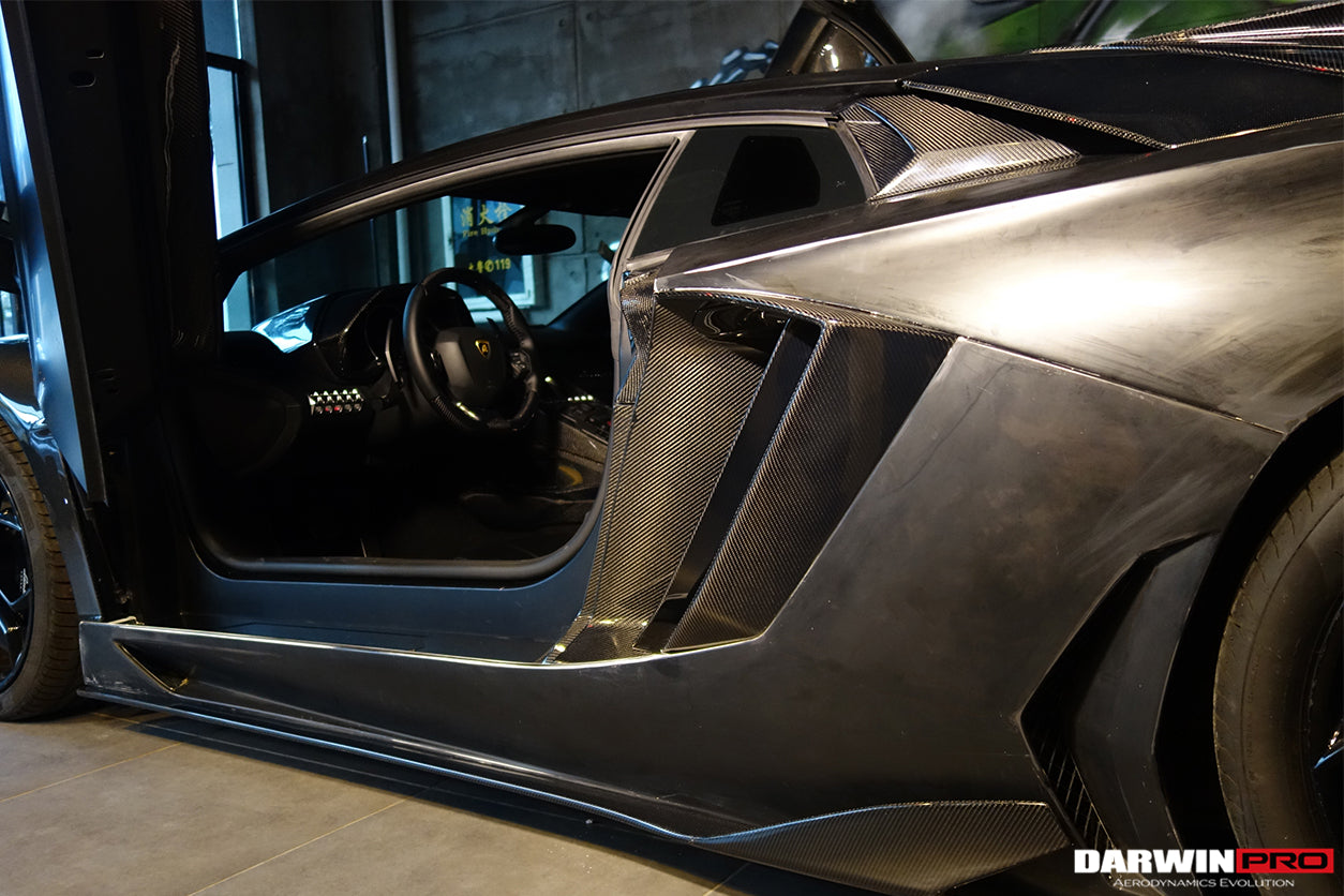 2011-2016 Lamborghini Aventador LP700 Coupe BKSS Style Carbon Fiber Quarter Panel Fender Vent Inside - DarwinPRO Aerodynamics