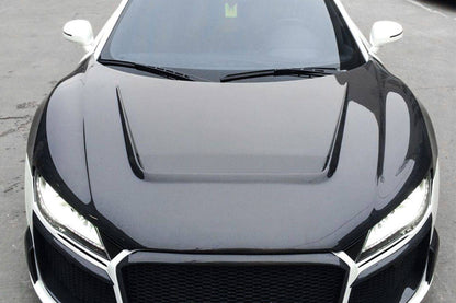 2006-2015 Audi R8 Coupe & Spyder P Style Carbon Fiber Hood - Carbonado