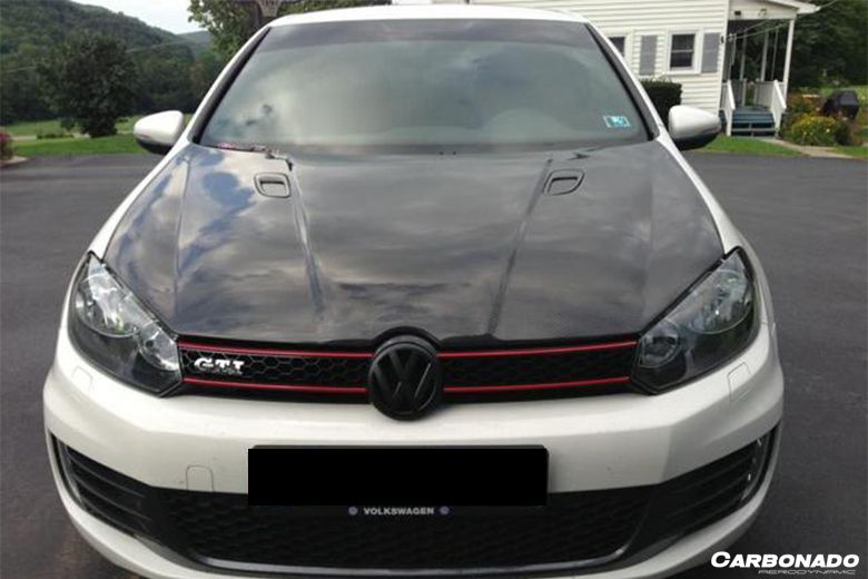 2010-2013 Volkswagen Golf 6 R20 GTI Rz Style Hood - Carbonado Aero