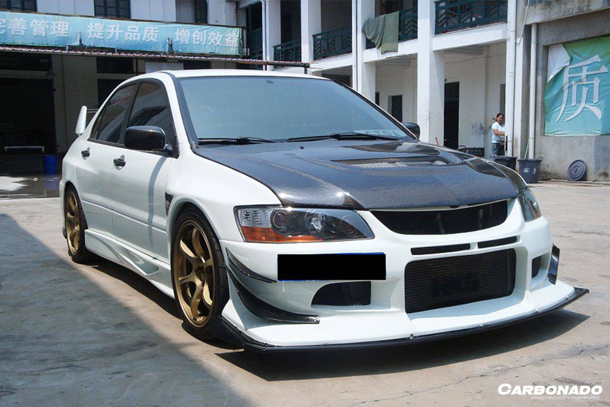 2003-2006 Mitsubishi Evo 7 & 8 & 9 VTS Style Front Bumper - Carbonado