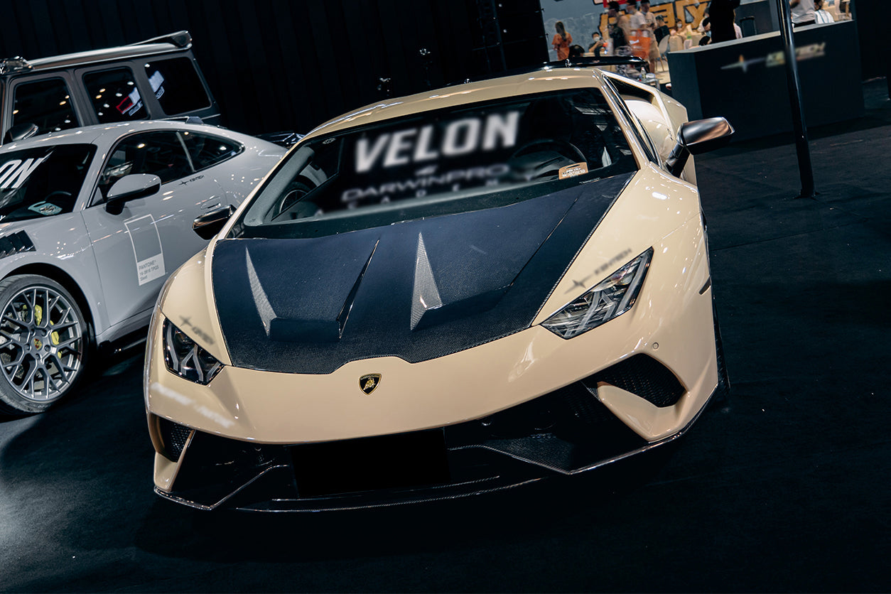 2015-2021 Lamborghini Huracan LP610/LP580/EVO BKSS Style Carbon Fiber Hood - DarwinPRO Aerodynamics