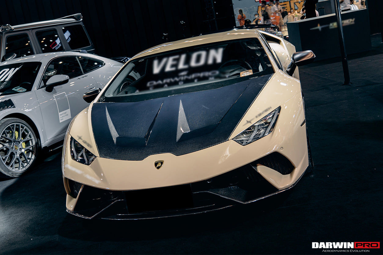 2015-2020 Lamborghini Huracan LP610/LP580/EVO Performante Style Partial Carbon Front Bumper - DarwinPRO Aerodynamics