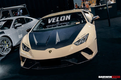 2015-2020 Lamborghini Huracan LP610/LP580/EVO Performante Style Partial Carbon Front Bumper - DarwinPRO Aerodynamics
