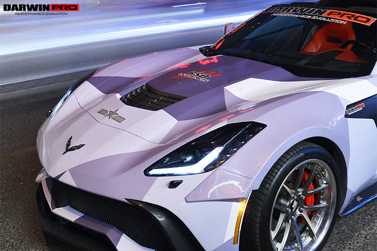 2013-2017 Corvette C7 Z51 Carbon Fiber Hood Vents - DarwinPRO Aerodynamics
