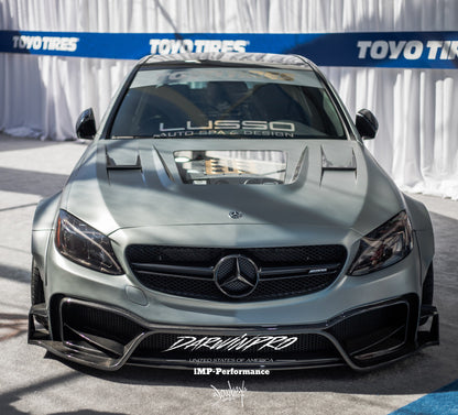 2015-2021 Mercedes Benz W205 C63/S AMG IMP Performance Partial Carbon Fiber Hood - DarwinPRO Aerodynamics