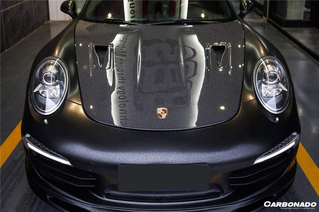 2012-2015 Porsche 991.1 Carrera/Targa S/4/4s GT2RS Style Carbon Fiber Hood - Carbonado Aero