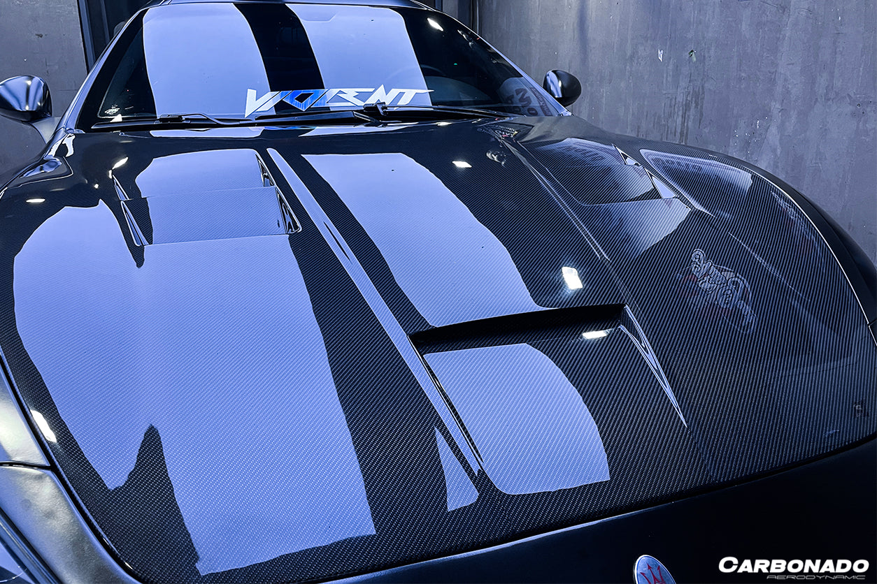 2008-2018 Maserati GranTurismo DC Style Hood - Carbonado