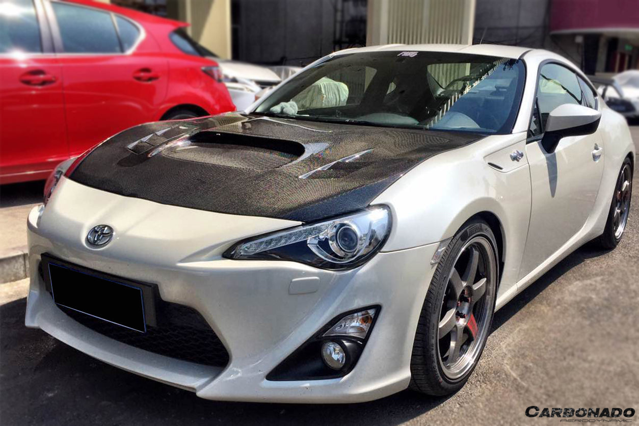 2012-2020 Scion FRS / Toyota GT86/ Subaru BRZ STI Style Hood - Carbonado