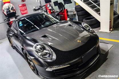 2012-2015 Porsche 991.1 Carrera/Targa S/4/4s GT2RS Style Carbon Fiber Hood - Carbonado Aero