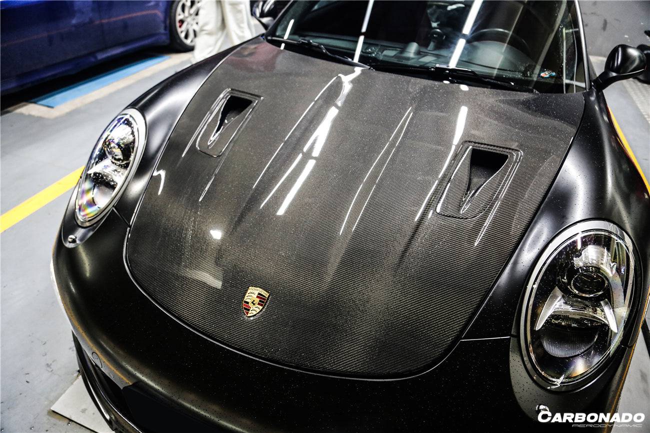 2012-2015 Porsche 991.1 Carrera/Targa S/4/4s GT2RS Style Carbon Fiber Hood - Carbonado Aero