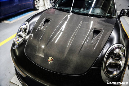 2012-2015 Porsche 991.1 Carrera/Targa S/4/4s GT2RS Style Carbon Fiber Hood - Carbonado Aero