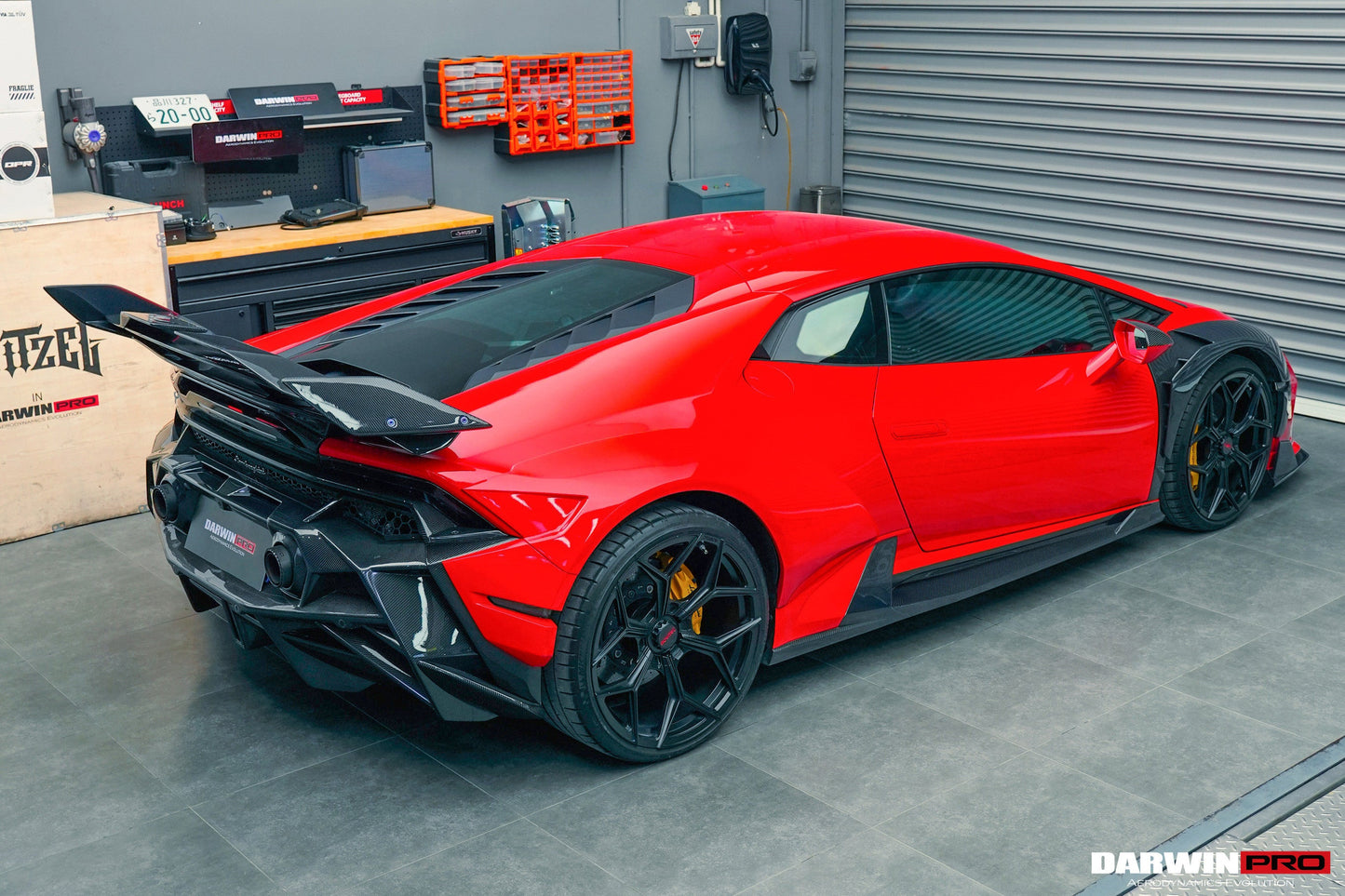 2015-2022 Lamborghini Huracan LP610 & LP580 & EVO BKSSII Style Rear Bumper - DarwinPRO Aerodynamics