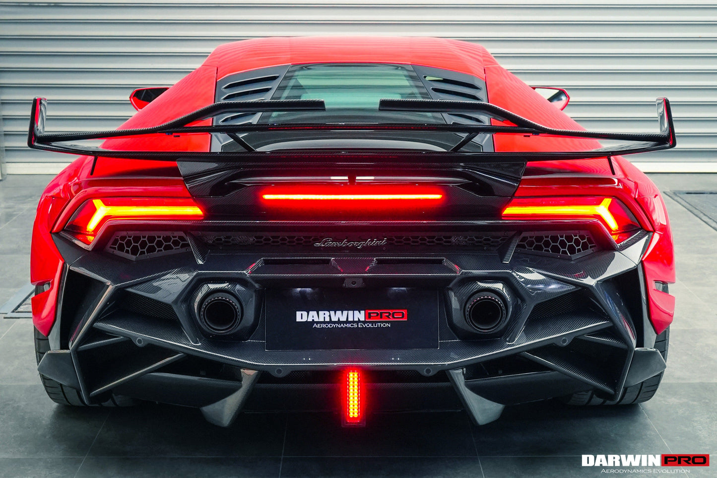 2015-2022 Lamborghini Huracan LP610 & LP580 & EVO BKSSII Style Rear Bumper - DarwinPRO Aerodynamics